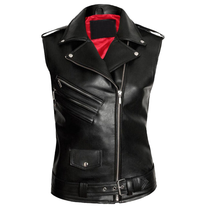Gothic Brando Motorcycle Leather Vest – Unisex Punk Style