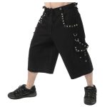 Pyramid Studded Cargo Shorts – Heavy Metal Punk Style