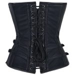 Women Gothic Faux Leather Corset with D-Ring Lacing – Overbust Harness Style - Image 2