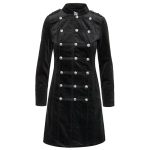 Dark Majesty Velvet Military Coat