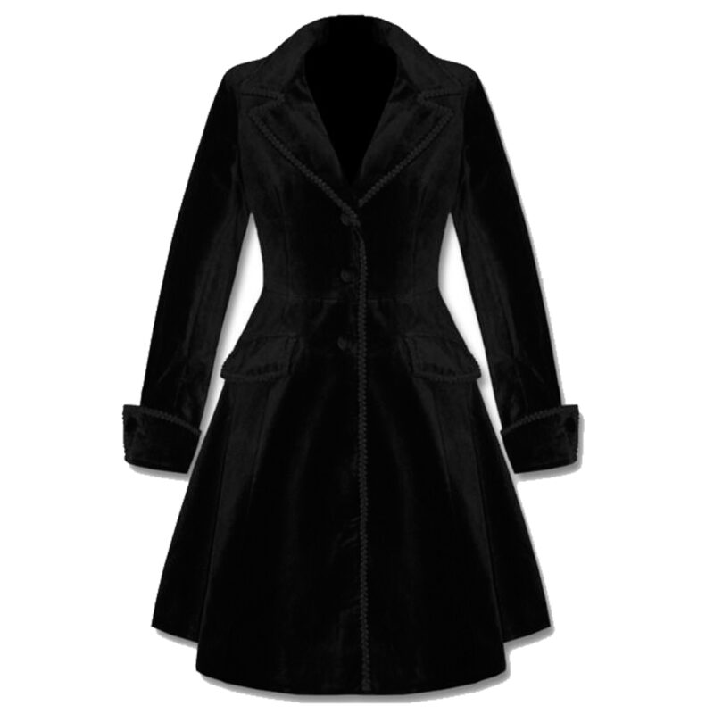 Women Victorian Velvet Frock Coat