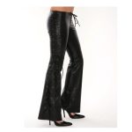 Women Faux Lace Up Club Pants - Image 2