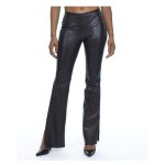 Northbound Low Waisted Flare Leather Pants | Hidden Zipper Detail - Image 2