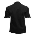 New Men Gothic Shirt Black Steampunk Style Straps Buckle Leather Shirt - Image 2