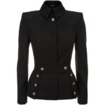 Women’s Military Style Gothic Officer Wool Coat Jacket