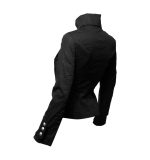 Women Gothic Military Denim Jacket | Corsair Style Black - Image 3