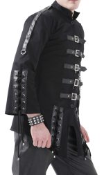 Cyber Emo Chain Jacket – Gothic Corset Style Black Alternative Jacket - Image 2