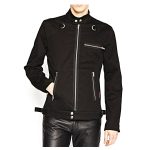 Men’s Gothic Emo Punk Rock Biker Jacket | Black Alternative Outerwear