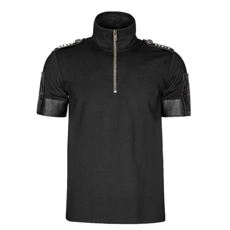 Men Gothic Military Sniper Shirt | Punk Rock Party Gothic Shirt