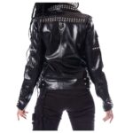 Women Gothic Biker Studded Jacket - Image 2