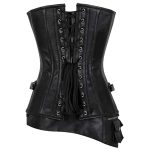 Gothic Overbust Women Leather Corset - Image 2