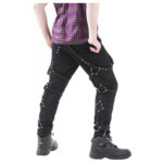 Men Gothic Punk Pants with Harness Straps - Image 2