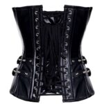 Women Gothic Sheep Leather Corset | Overbust Steampunk Waist Training Corset - Image 3
