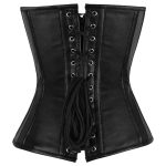 Women Leather Overbust Gothic Corset | Steel-Boned Waist Training Corset - Image 2