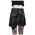 Steampunk Women’s Gothic Leather Skirt - Image 3