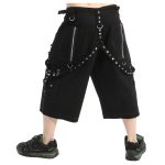 Pyramid Studded Cargo Shorts – Heavy Metal Punk Style - Image 4