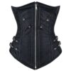 Women’s Gothic Industrial Underbust Corset with Buckles – Punk & Steampunk Style