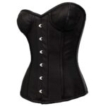 Leather Overbust Corset With Cups – Gothic Steel-Boned