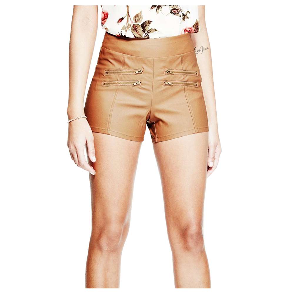 Women’s Gothic Genuine Lambskin Leather Shorts