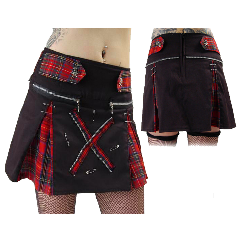 Women’s Death Rock Short Tartan Skirt