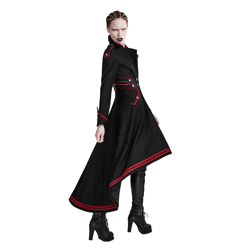 Women’s Steampunk Military Gothic Long Coat