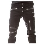 Gothic Slim Fit Zipper Pants - Image 2