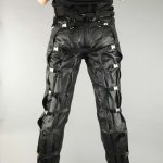 Men Gothic Punk Faux Leather Pants | Slim Fit Rocker Style Trousers - Image 3