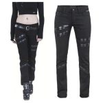 Women Distressed Ripped Gothic Black Skinny Jeans | Alternative Punk Denim - Image 3