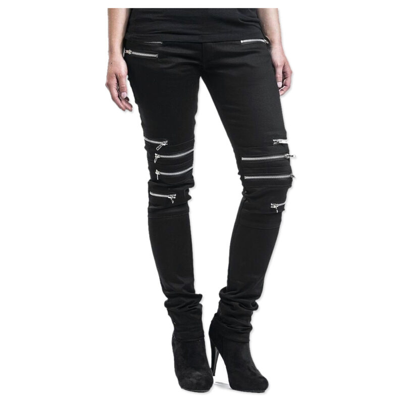 Women’s EMO Party Pants | Gothic Skinny Zipper Jeans Outfit