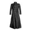 Men's Gothic Buckle Fastening Leather Coat