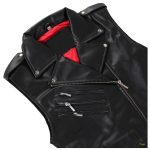 Gothic Brando Motorcycle Leather Vest – Unisex Punk Style - Image 3