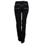 Steampunk Gothic Punk Skinny Pants Women – Front Zip Design - Image 3