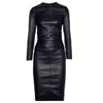 New Genuine Leather Lambskin Women Fashion Ladies Dress - Image 3