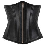 Women Underbust Leather Gothic Corset – Alternative Fashion Clothing - Image 3