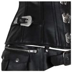 Gothic Overbust Women Leather Corset - Image 3