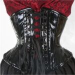 Women Vinyl Steel Boned Corset Waist Cinchers Heavy Duty Shinny Corsets - Image 2