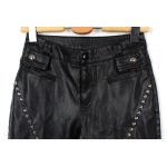 Women Motorcycle Gothic Pant Pu Classic Metal Rivets Trousers - Image 3