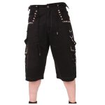 Pyramid Studded Cargo Shorts – Heavy Metal Punk Style - Image 2