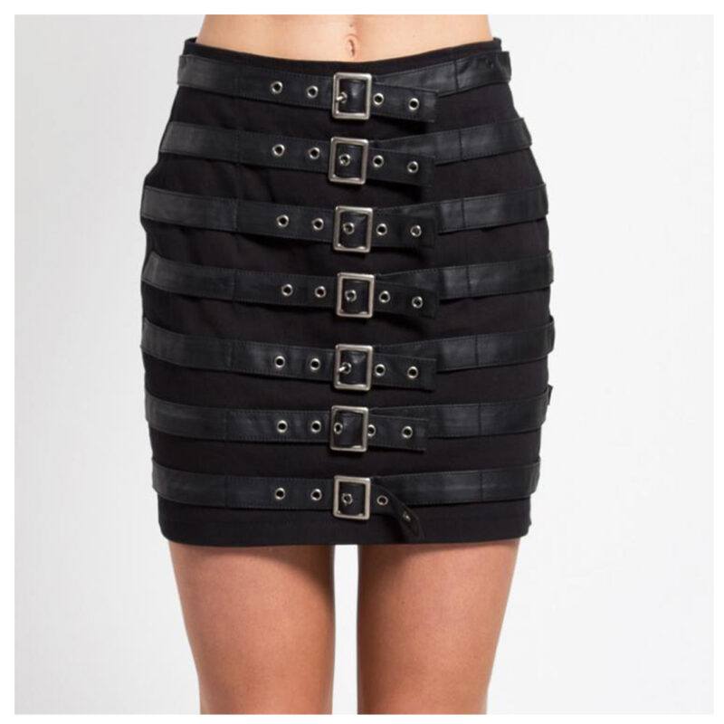 Shadowy Gothic Punk Mini Skirt