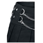 Women Gothic Punk Skirt with Silver Chains | Metal Rock Inspired - Image 3