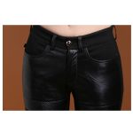 Women Genuine Sheepskin Stylish Shiny Pant Women Gothic Pant - Image 3