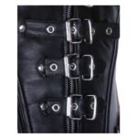 Women Gothic Overbust Corset | Steel-Boned Authentic Leather Corset with Garters - Image 2