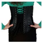 Women Gothic Leather Steel-Boned Corset | Waist-Cinching Alternative Fashion - Image 3