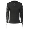 Men Black Long Sleeve Gothic Shirt Goth Emo Style with O Ring Shirts (2025)