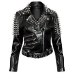 Women’s Real Leather Fashion Gothic Jacket