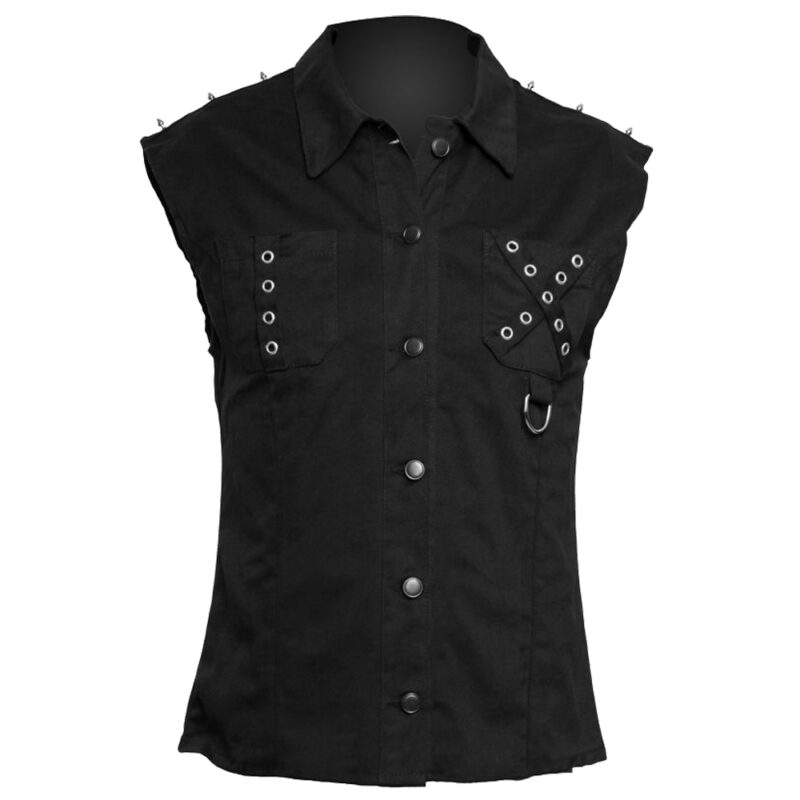 Men Gothic Shirt Cross Style Sleeveless Gothic Shirt (2025)