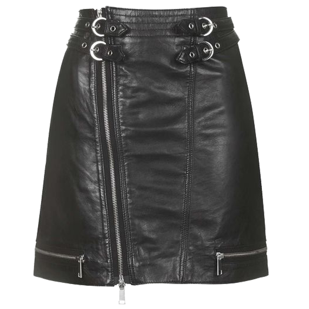 Women’s Dusk Black Leather Mini Skirt