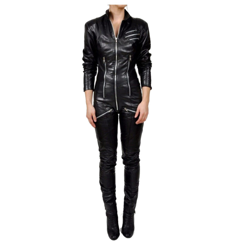 Ladies Black Leather Dress (2025)