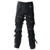 Prime Quality Men Gothic Pant Black Chrome Trousers Buckle Style High Waist Pants (2025)
