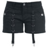 Scene Queen Gothic Black Mini Shorts